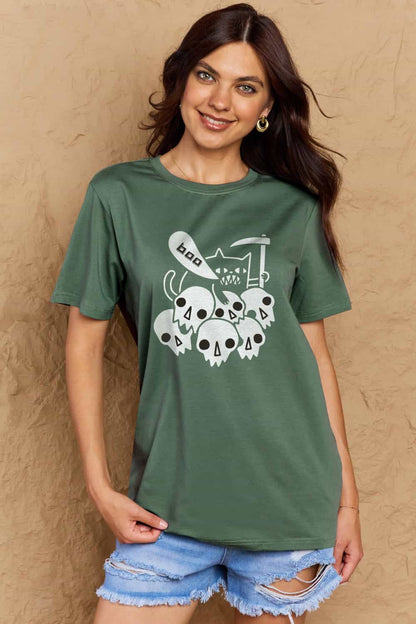 Simply Love Graphic BOO Cotton T-Shirt