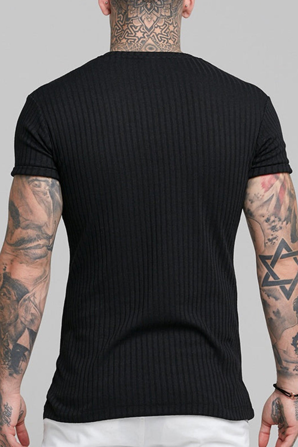 Men's Round Neck Short Sleeve T-Shirt Trendsi