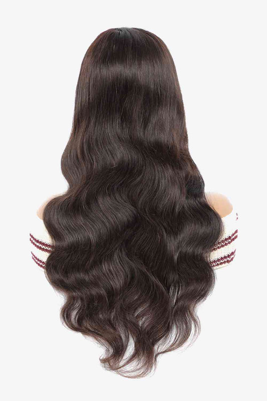 20" 13x4 Lace Front Body Wave Human Virgin Hair Wig Natural Color 150% Density