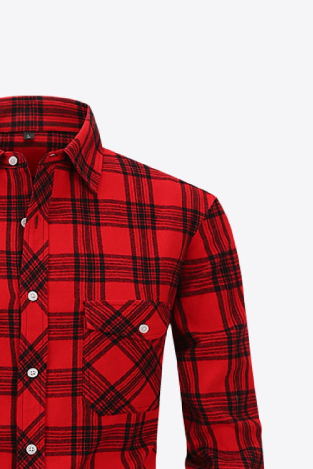 Men's Plaid Button-Up Long Sleeve Shirt Trendsi