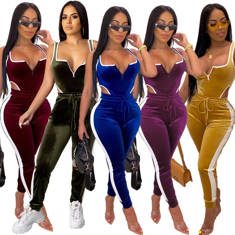 Velvet Bodysuit Pencil Pants Set Lola’s Hidden Gem