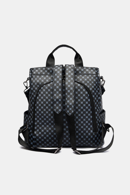 Printed PU Leather Backpack