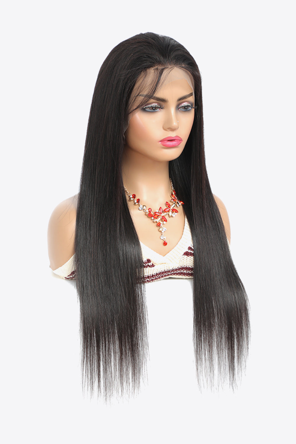 18" 13x4 Lace Front Wigs Virgin Hair Natural Color 150% Density Trendsi