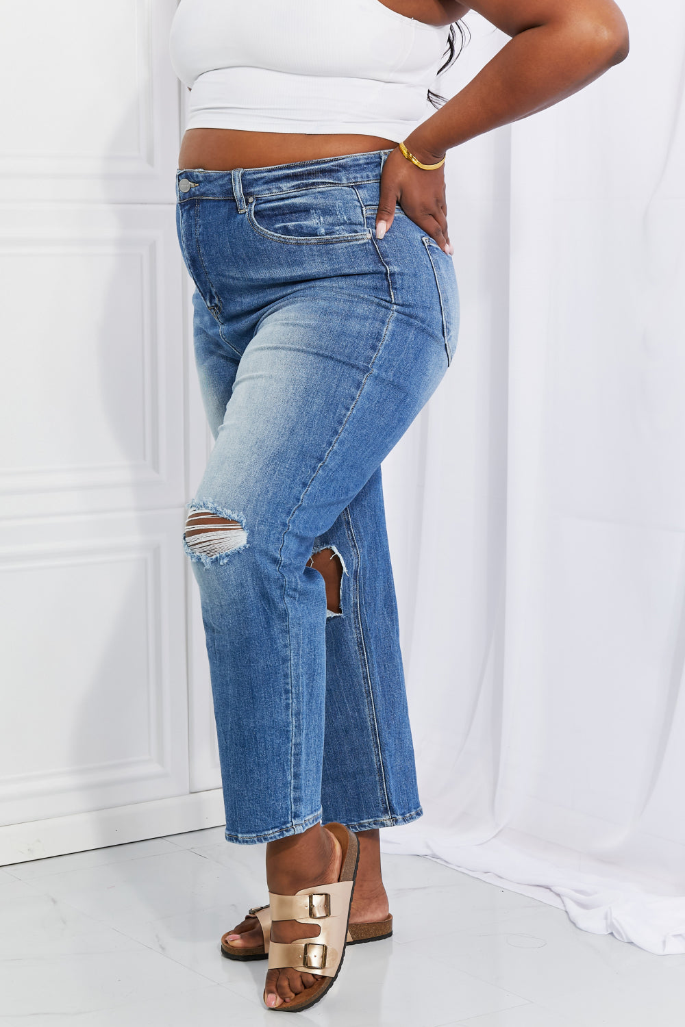 Emily High Rise Relaxed Jeans Trendsi