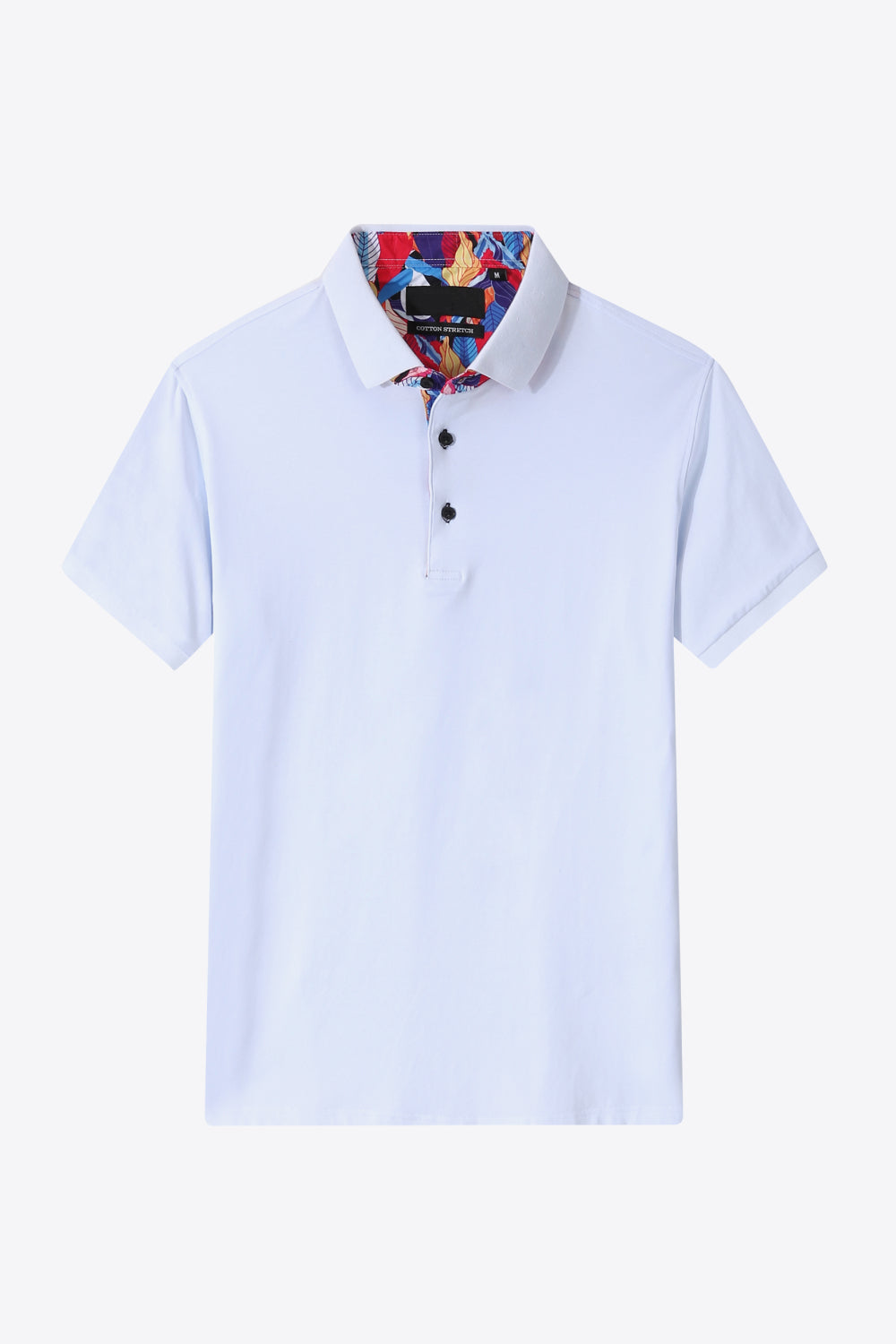 Men's Quarter-Button Short Sleeve Polo Shirt Trendsi