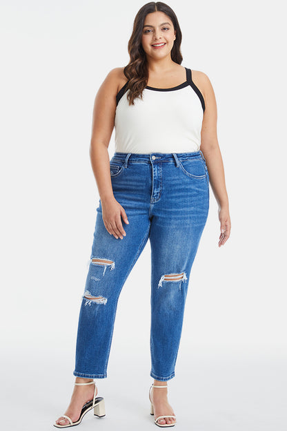 BAYEAS Distressed High Waist Mom Jeans