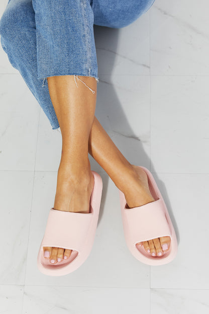 Arms Around Me Open Toe Slide in Pink Trendsi