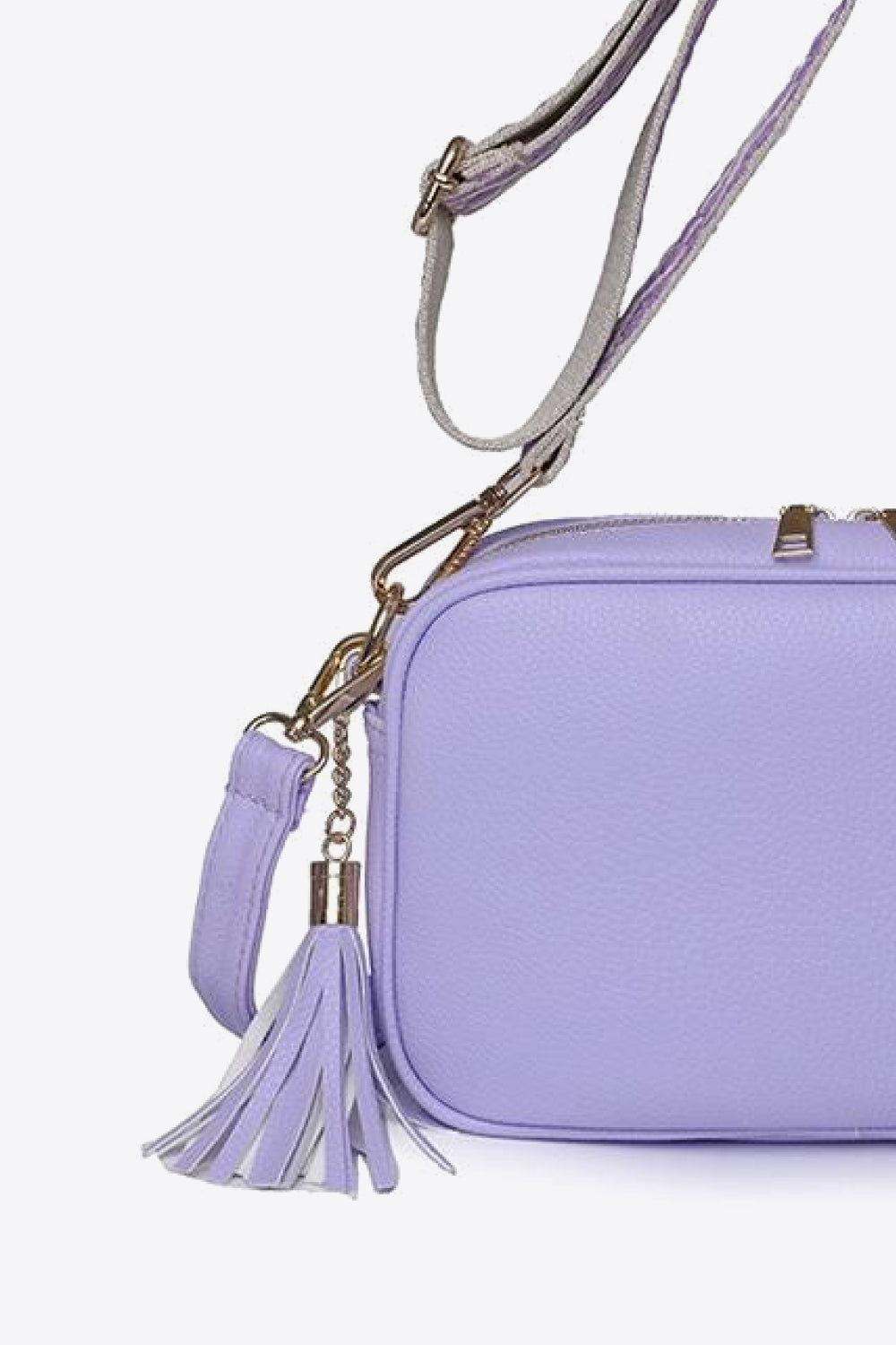 PU Leather Tassel Crossbody Bag Trendsi