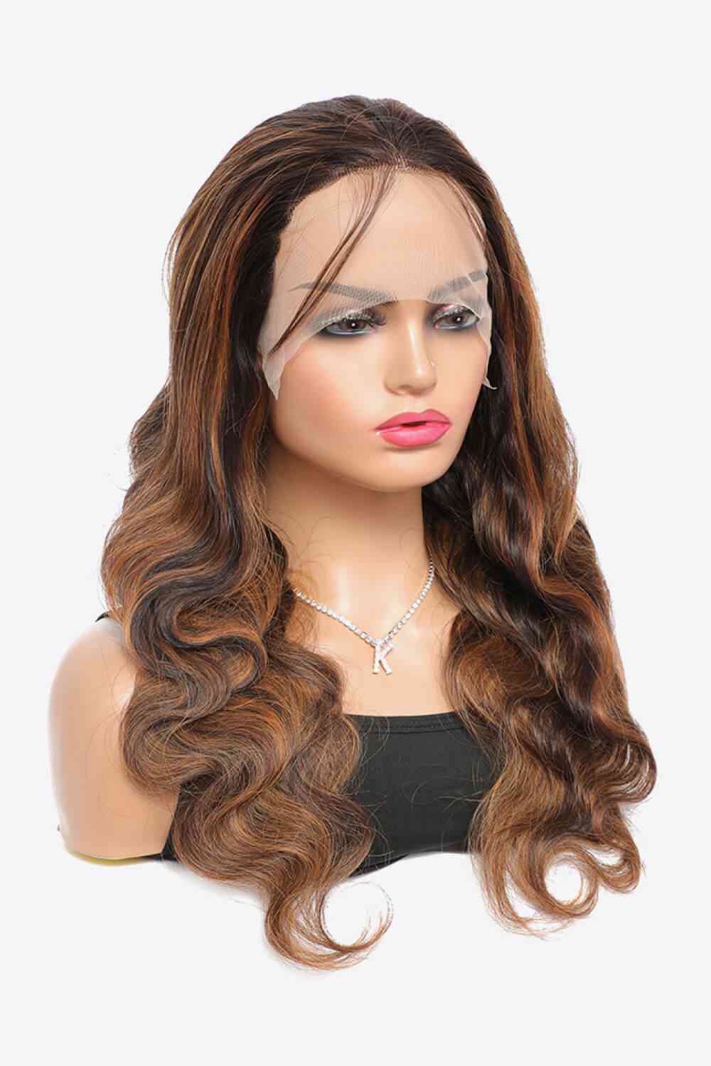 18" #P4/27 13x4 Lace Front Hightlight Human Hair Body Wave Wig 150% Density