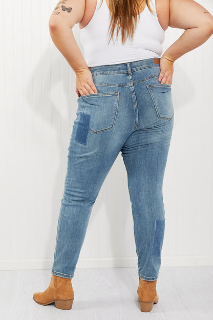 Patch Boyfriend Jeans Trendsi