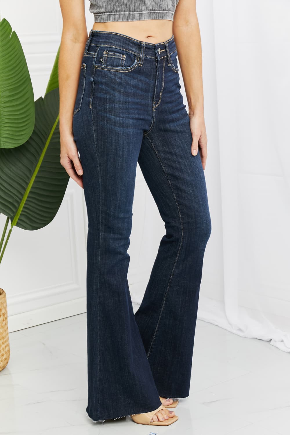 Judy Blue Tiffany Mid Rise Flare Jeans