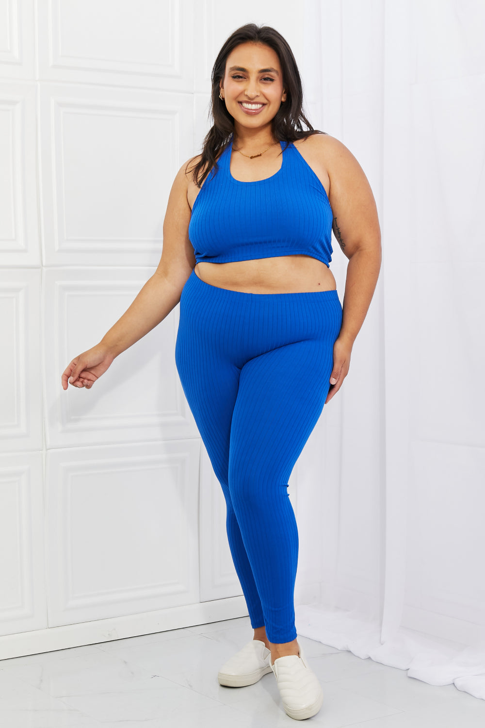 Capella On The Daily Halter Crop Top and Leggings Set