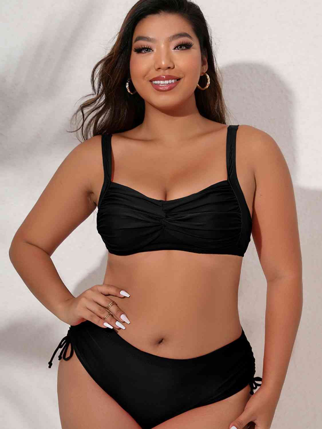 Twist Front Tied Bikini Set