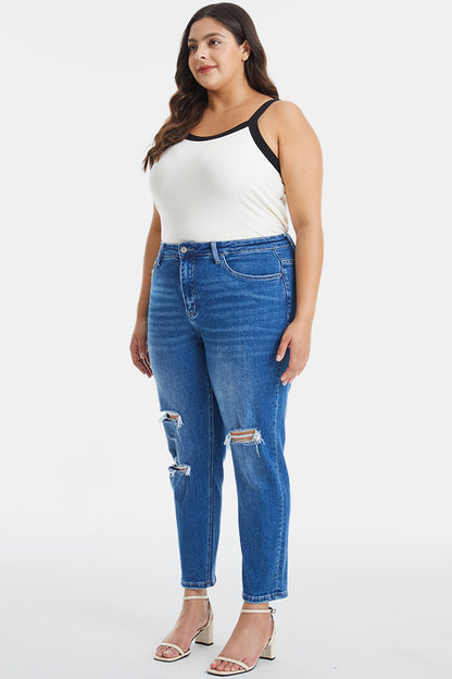 BAYEAS Distressed High Waist Mom Jeans