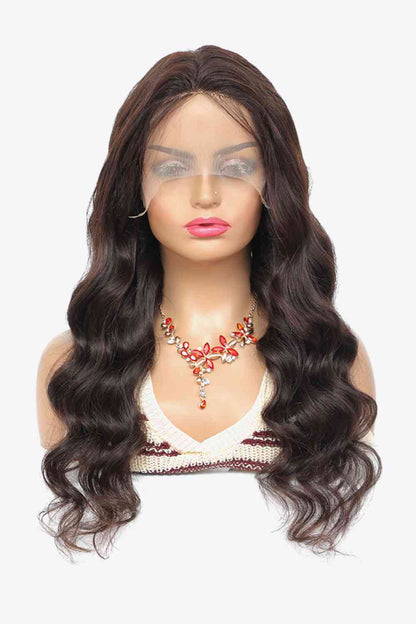 20" 13x4 Lace Front Body Wave Human Virgin Hair Wig Natural Color 150% Density