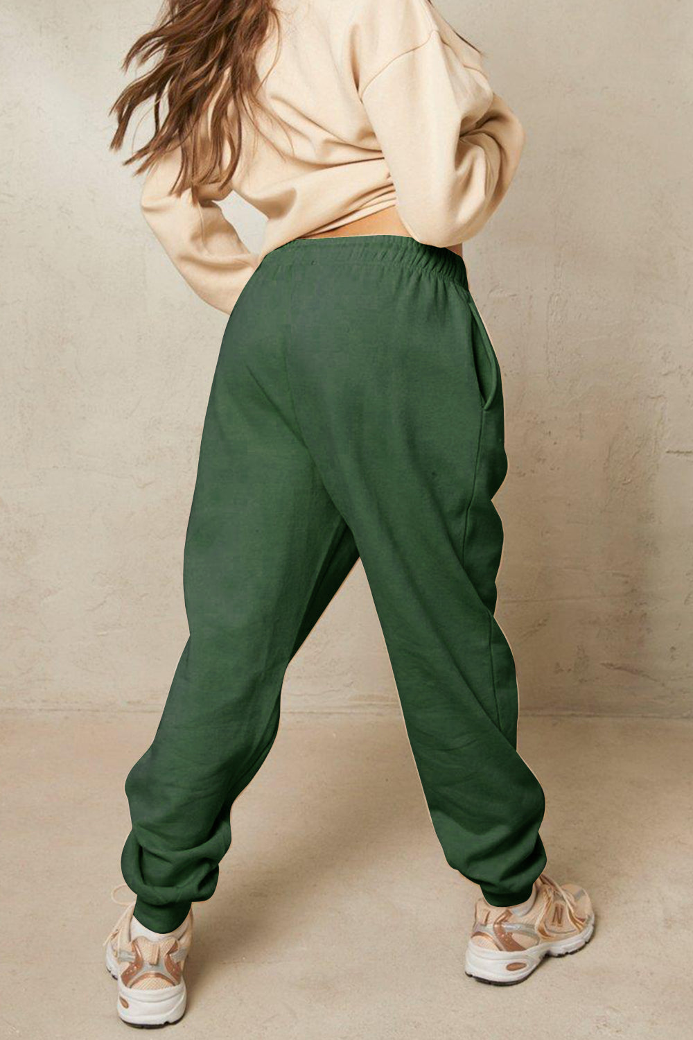 Simply Love Drawstring Flower Graphic Long Sweatpants