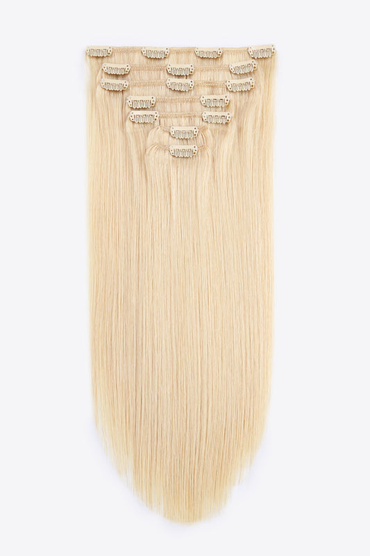 20" 120g Clip-in Hair Extensions Indian Human Hair in Blonde Trendsi