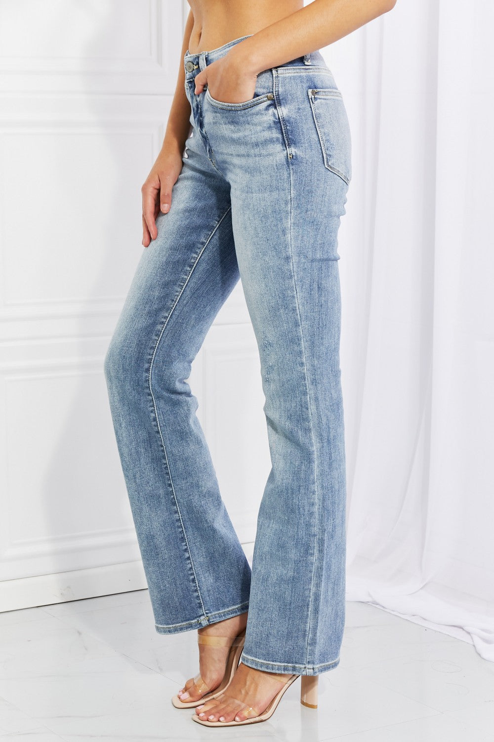 Maddison Midrise Bootcut Jeans Trendsi