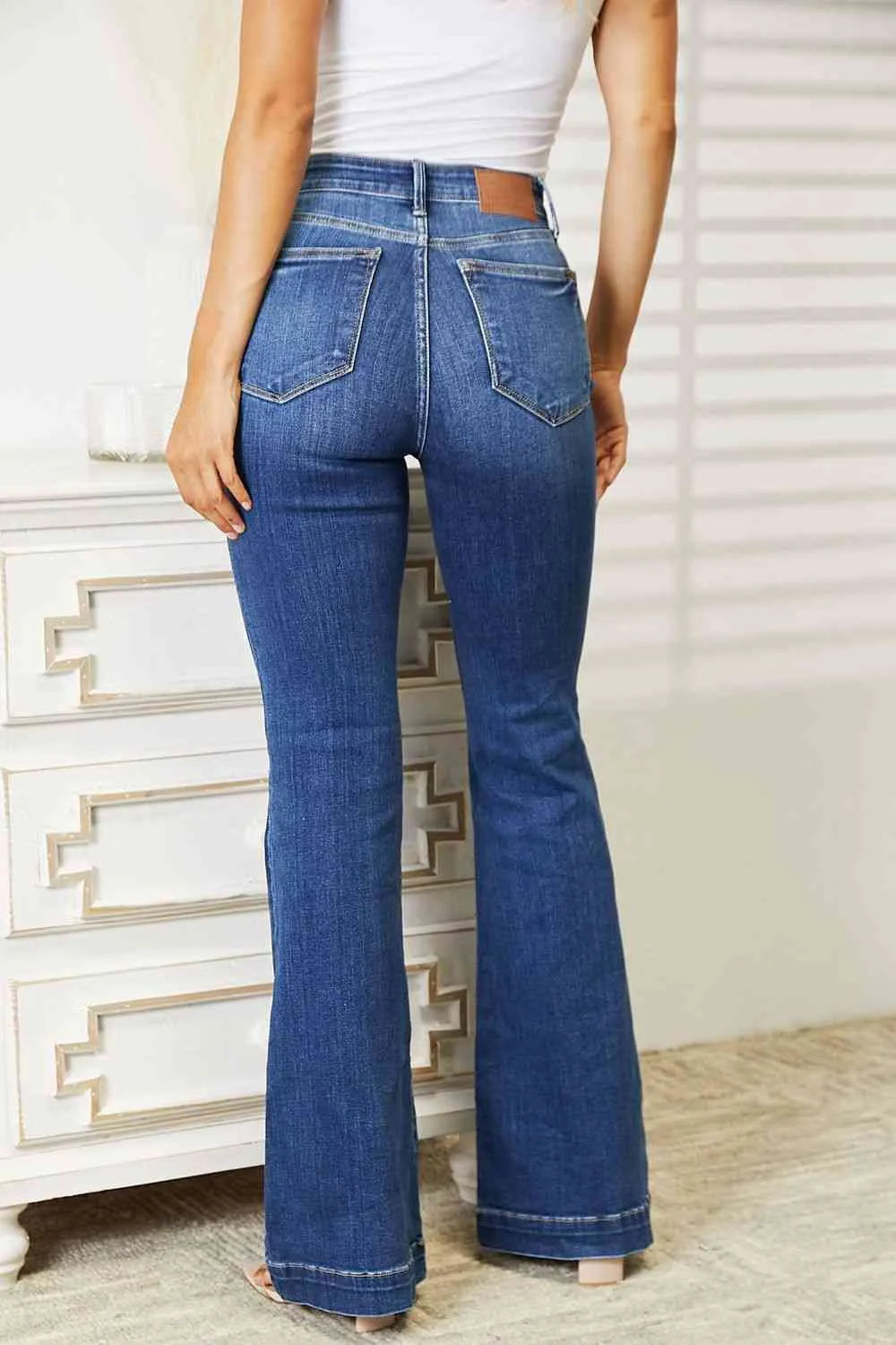 Judy Blue High Waist Wide Hem Flare Jeans