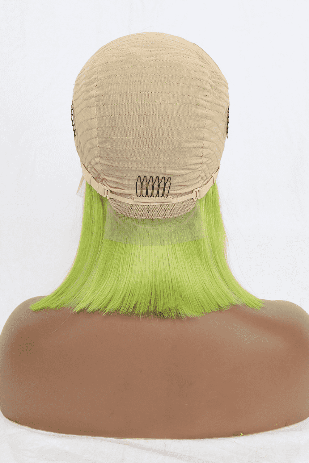 12" 140g Lace Front Wigs Human Hair in Lime 150% Density Trendsi