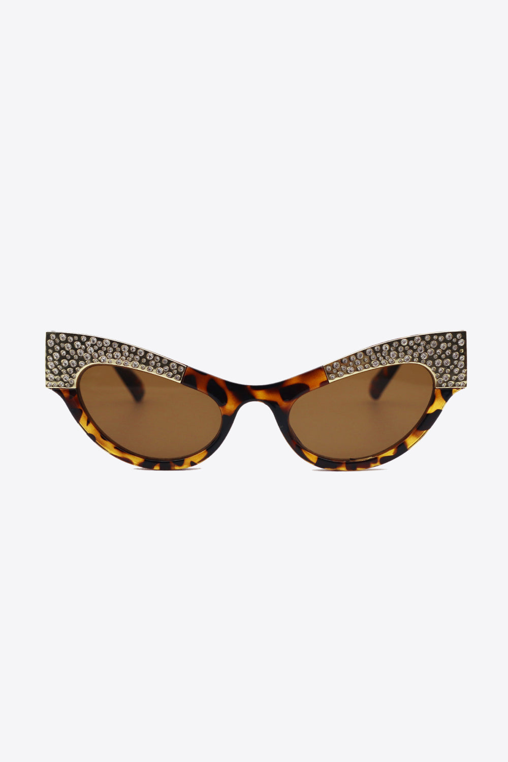 Rhinestone Trim Cat-Eye Sunglasses