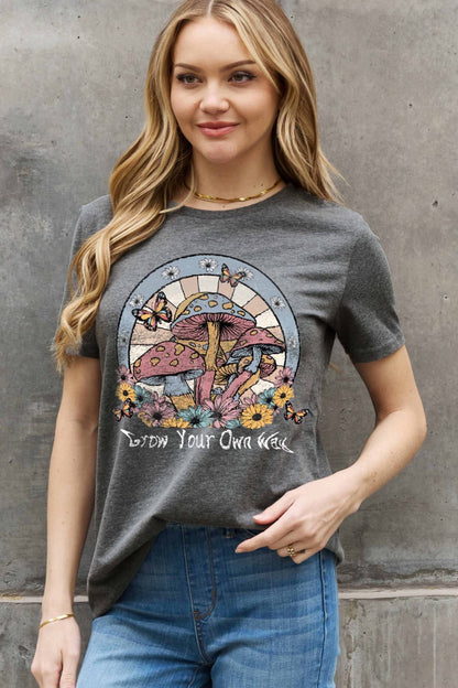 Simply Love GROW YOUR OWN WAY Graphic Cotton Tee