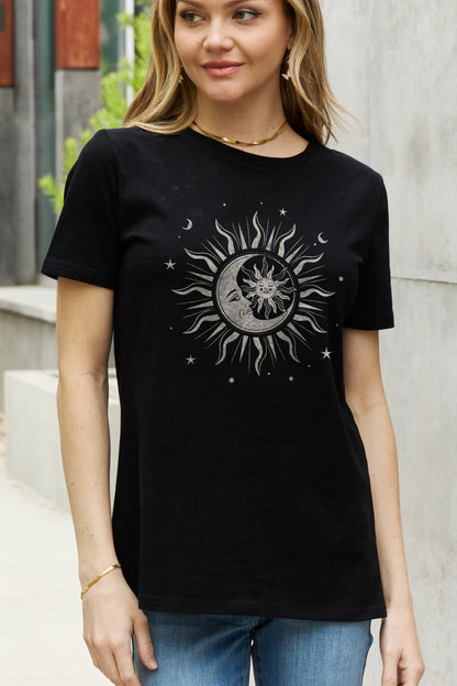 Simply Love Sun, Moon, and Star Graphic Cotton Tee