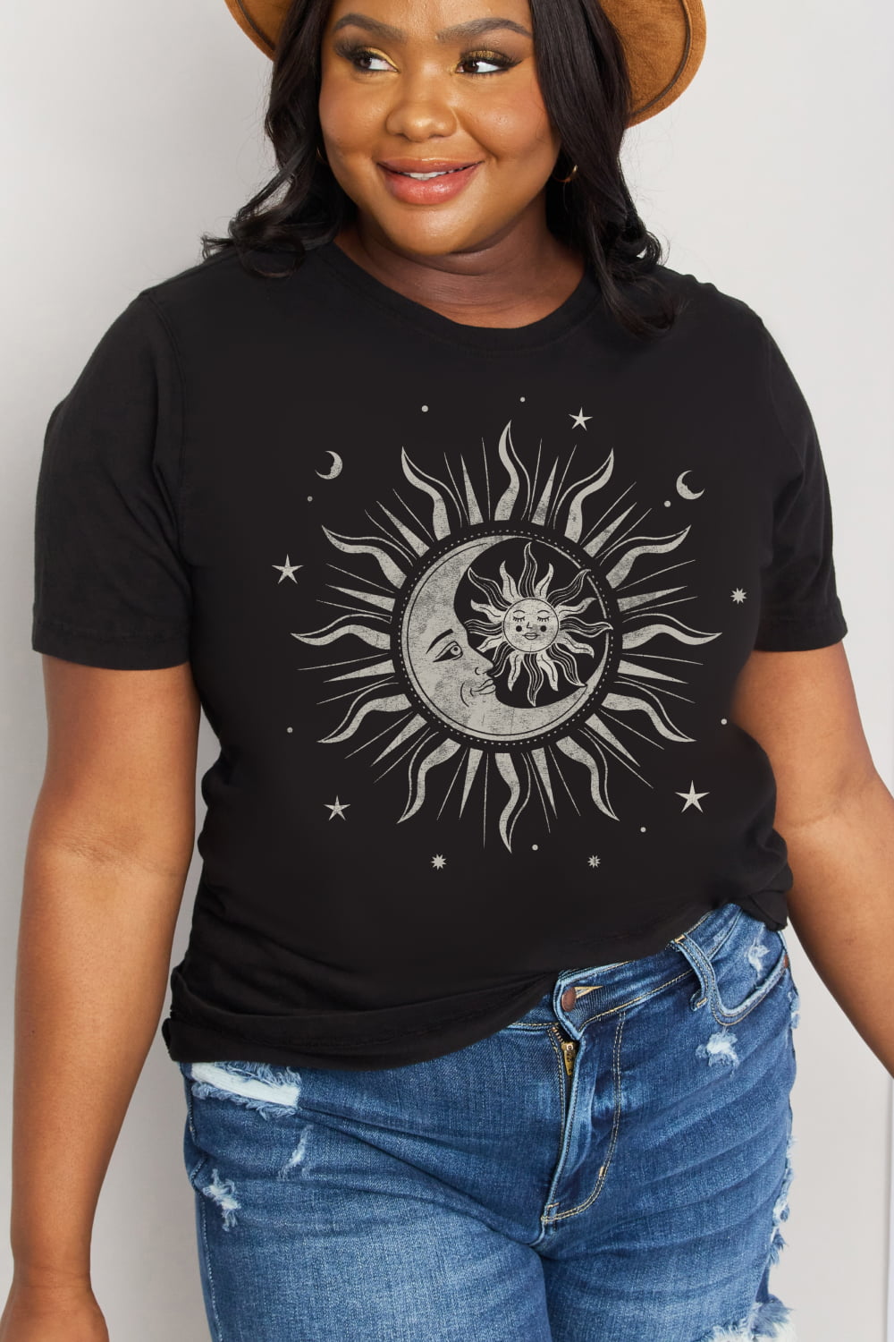 Simply Love Sun, Moon, and Star Graphic Cotton Tee