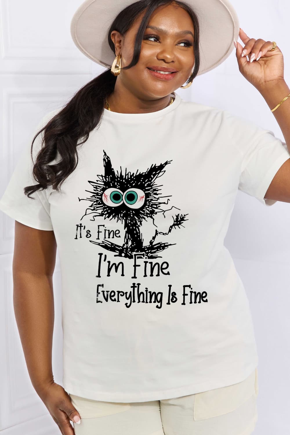 Simply Love IT‘S FINE IT‘S FINE EVERYTHING IS FINE Graphic Cotton Tee