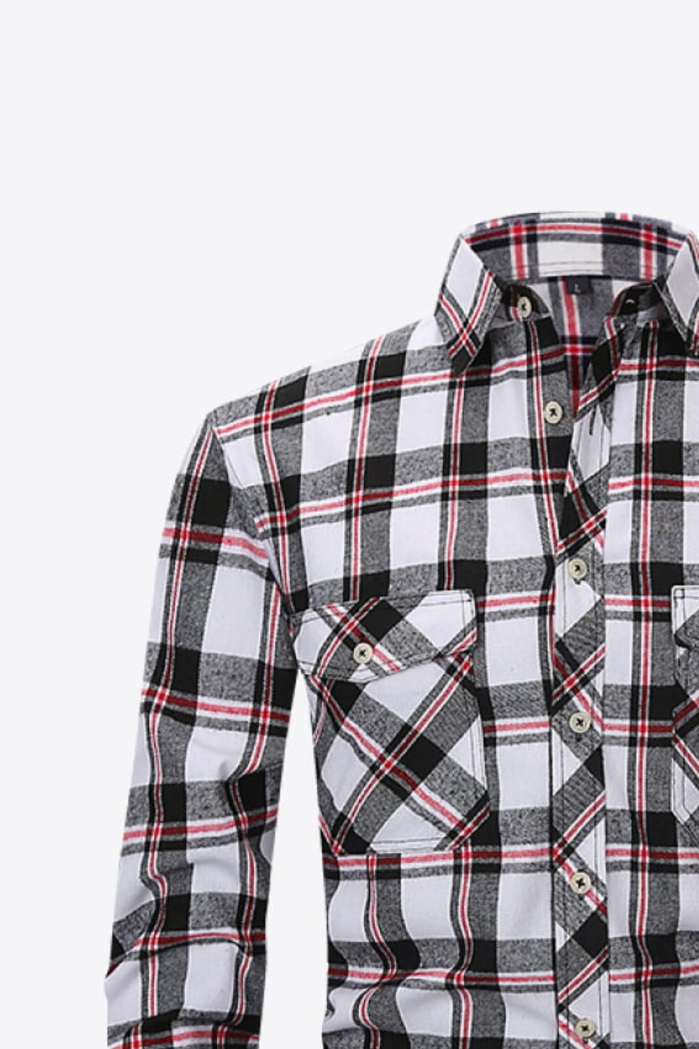 Men's Plaid Button-Up Long Sleeve Shirt Trendsi