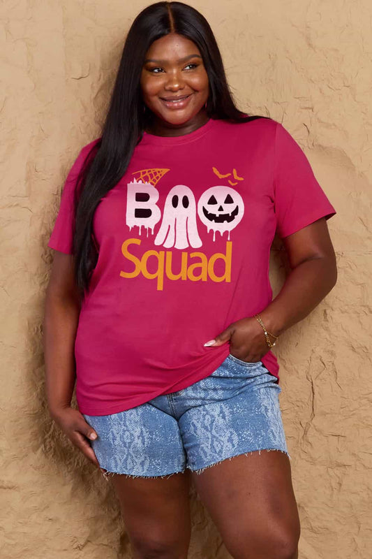 Simply Love BOO SQUAD Graphic Cotton T-Shirt