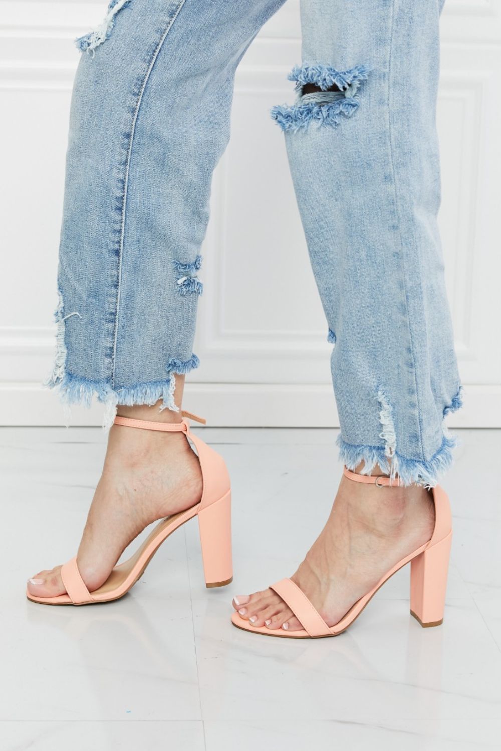 High Block Heel Sandals Trendsi