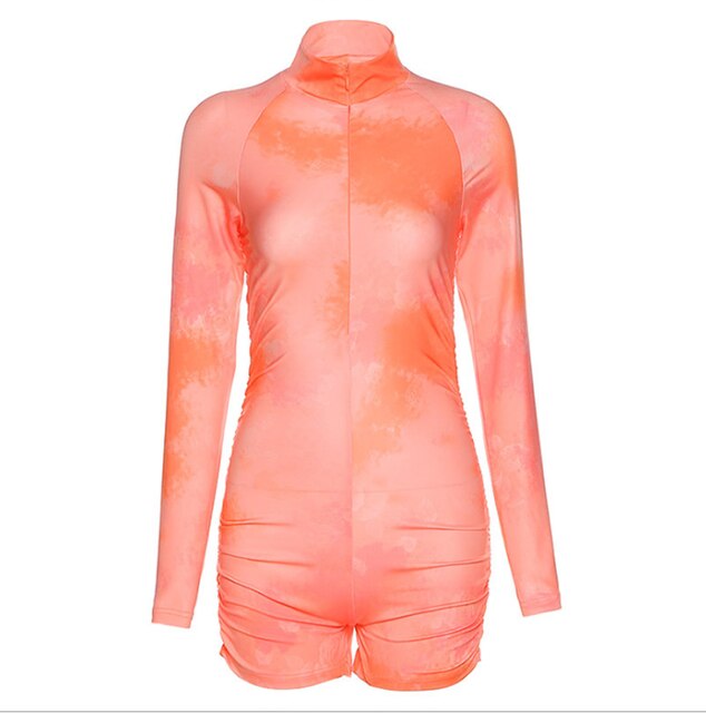 Sexy Tie Dye Ruched Bodysuit Lola’s Hidden Gem