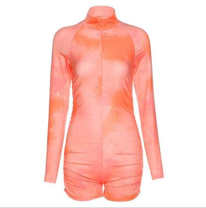 Sexy Tie Dye Ruched Bodysuit Lola’s Hidden Gem