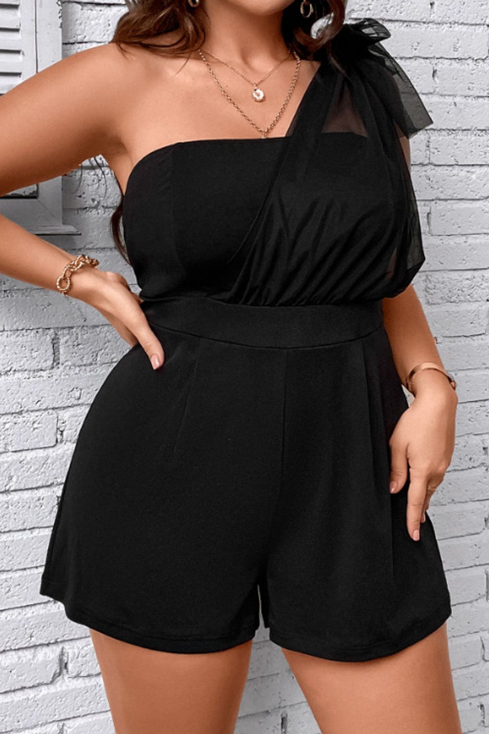 Gem Plus+ One-Shoulder Romper