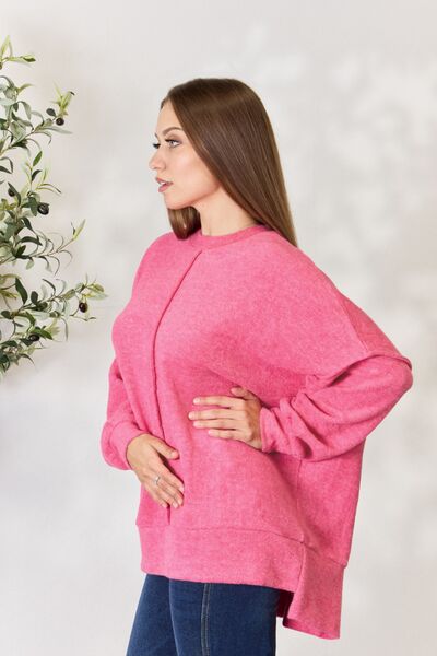 Zenana Center Seam Long Sleeve Sweatshirt