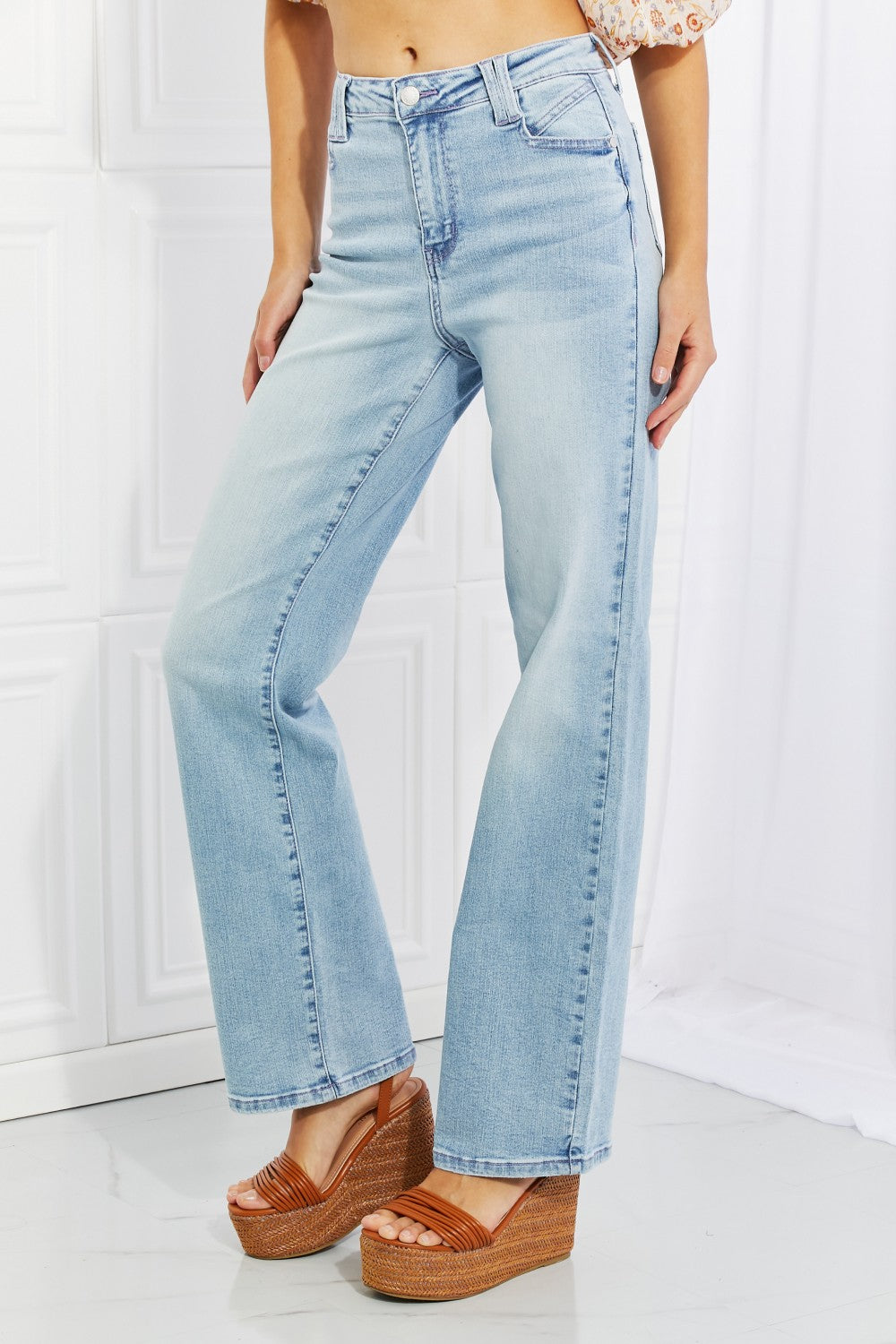 Judy Blue Harper High Waist Wide Leg Jeans