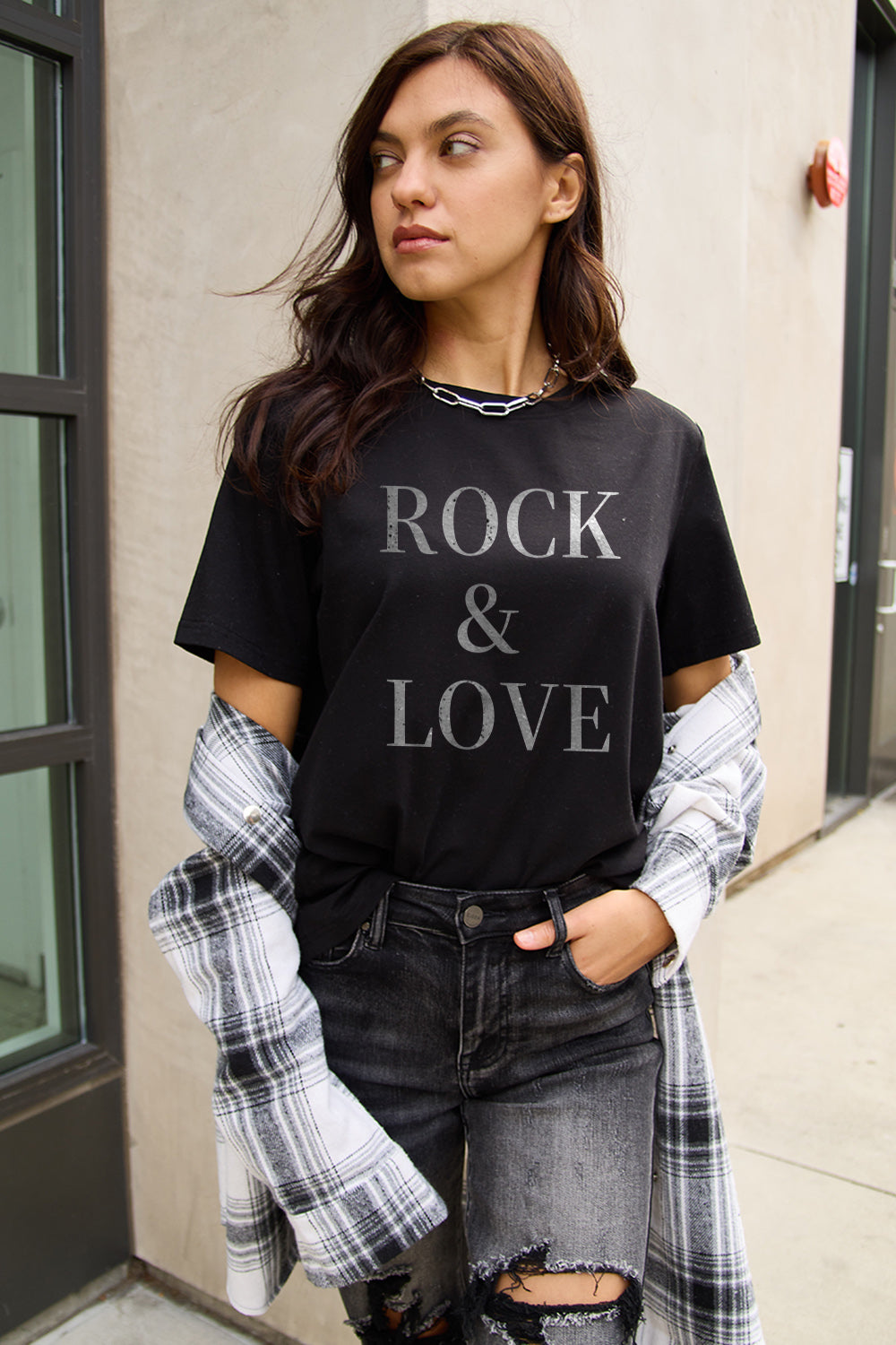 Simply Love ROCK ＆ LOVE Short Sleeve T-Shirt