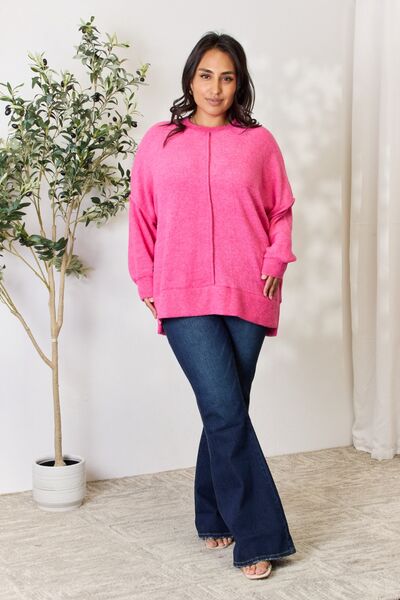 Zenana Center Seam Long Sleeve Sweatshirt