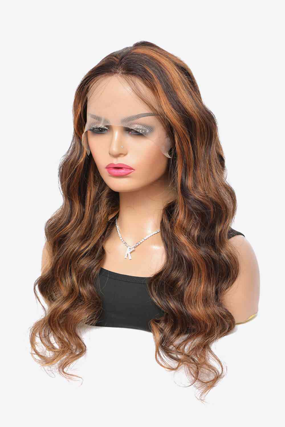 18" #P4/27 13x4 Lace Front Hightlight Human Hair Body Wave Wig 150% Density