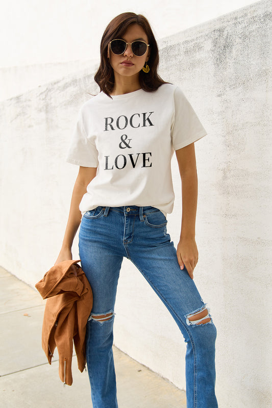 Simply Love ROCK ＆ LOVE Short Sleeve T-Shirt