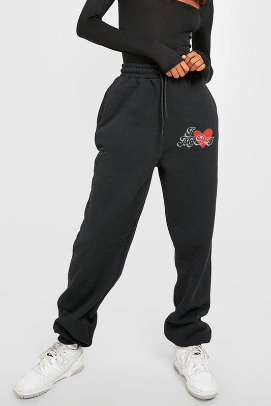 Simply Love Simply Love I LOVE MY DOG Graphic Joggers