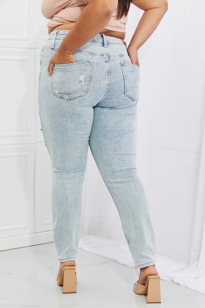 Tiana High Waisted Distressed Skinny Jeans Trendsi