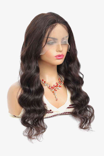 20" 13x4 Lace Front Body Wave Human Virgin Hair Wig Natural Color 150% Density