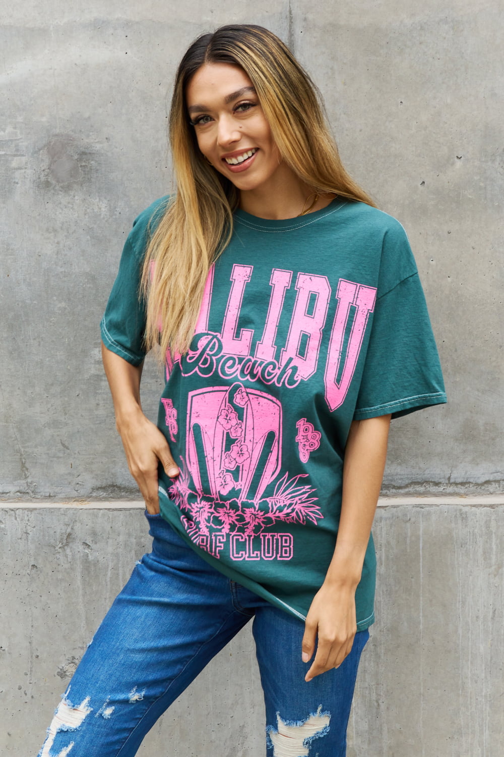 Sweet Claire "Malibu Surf Club" Graphic T-Shirt