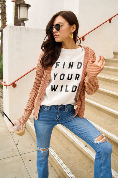 Simply Love FIND YOUR WILD Short Sleeve T-Shirt