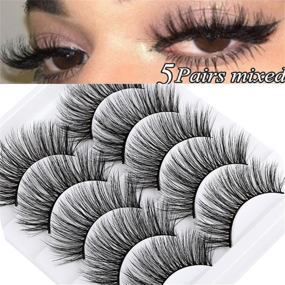 5 Pairs 5D Natural Mink Eyelash Extensions Lola’s Hidden Gem