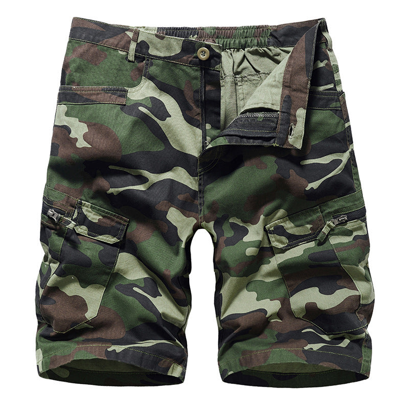 Men's Camouflage Print Cargo Shorts kakaclo