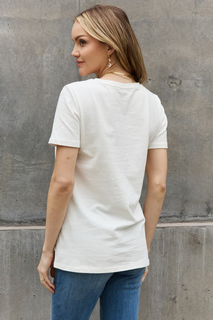 Simply Love Round Neck Graphic Cotton Tee