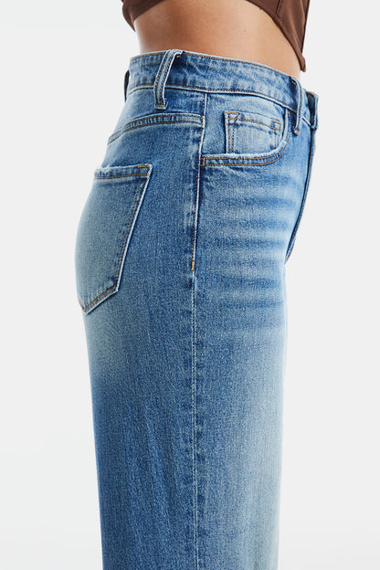 BAYEAS Ultra High-Waist Gradient Bootcut Jeans